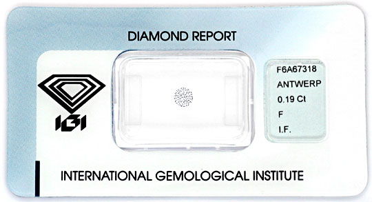 Foto 1 - Diamant 0,19 Brillant IGI Lupenrein Top Wesselton Plus, D6226