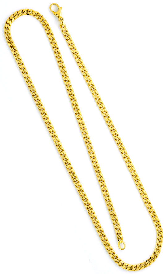 Foto 3 - Flachpanzerkette Goldkette massiv Gelbgold 14K 8 Kantig, K2341