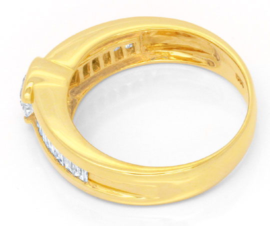 Foto 3 - Brillant-Solitär Ring mit Diamant Baguetten, S6433